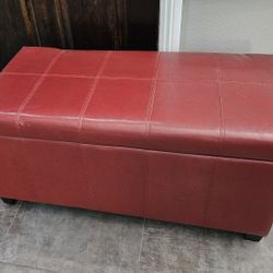 Pleather Ottoman