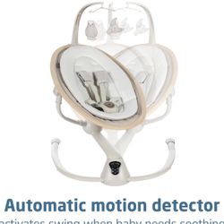 Maxi-Cosi Cassia Baby Swings for Infants: Smart Portable Baby Swing with Music, Lightweight & Foldable Baby Swing, 360 Rotation Infant Swing, Classic 