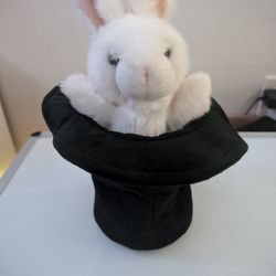 Rabbit In A Hat Hand Puppet 