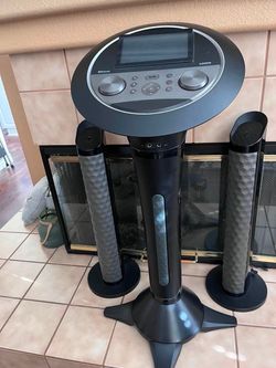 Singing Machine - WiFi Karaoke Pedestal with two mics & two speakers
