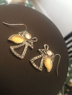 Vintage KC Angel Earrings Marcasite Rhinestone Earrings Available Read Description 