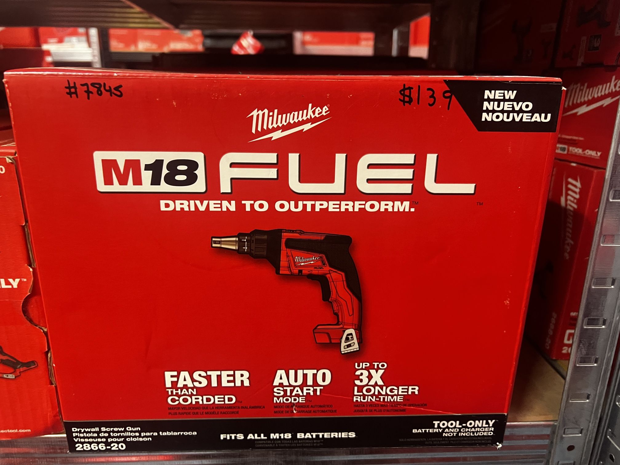 Milwaukee M18 FUEL 18V Lithium-Ion Brushless Cordless Drywall Screwdriver (Tool-Only)