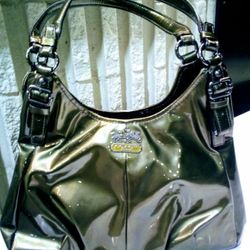 COACH Madison Maggie Patent Leather Shoulder Bag 