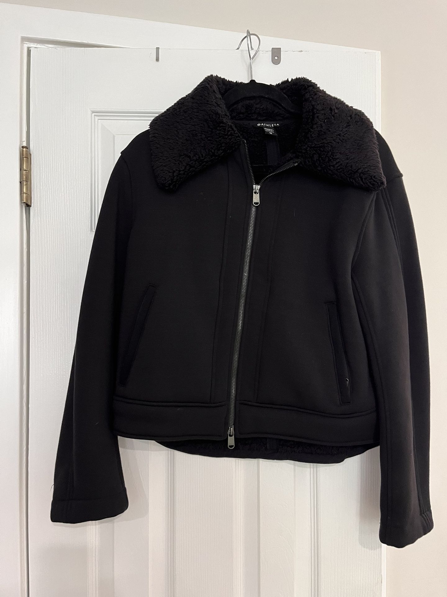 Athleta Sherpa Jacket Size XS Black