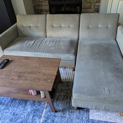 Reversible Sectional with Storage 
