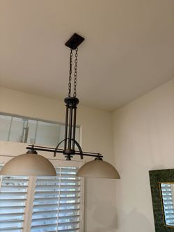 Two light chandelier