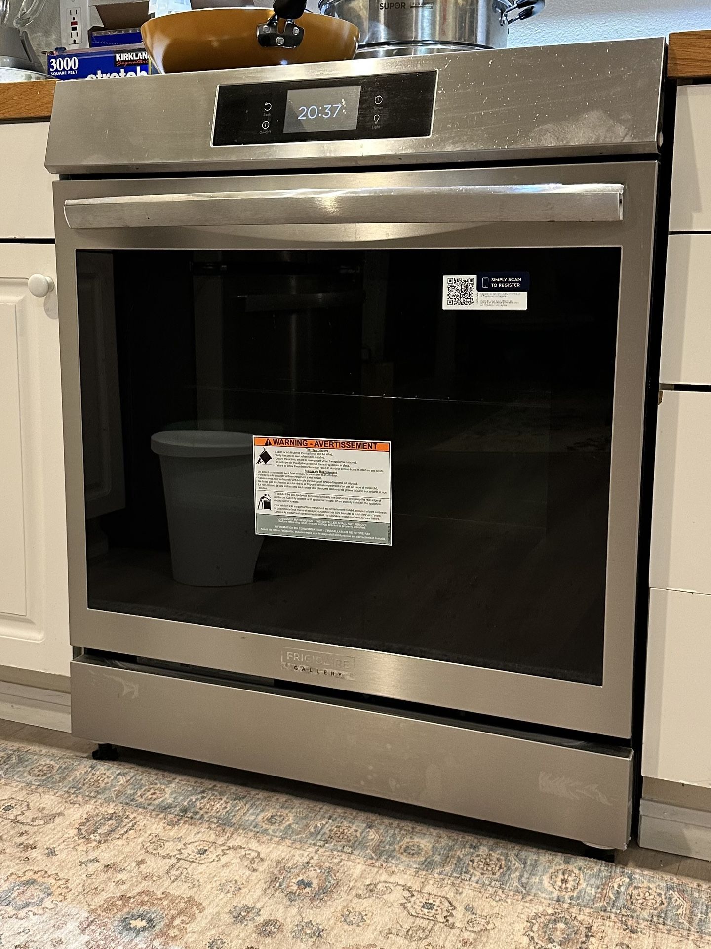 Gallery 30 in 6.2 cu.ft. 5 Burner Element Slide-In Induction Range w/ Total Convection & Air Fry , SmudgeProof Stainless