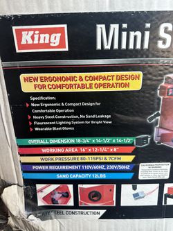 Mini Compact Sand Blaster Cabinet 80PSI