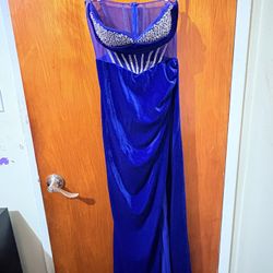 Blue Velvet Gown