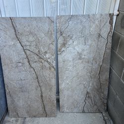 Large 24x48 Marble-Look Porcelain Tiles – 2 Pieces