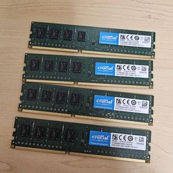 Crucial 2GB DDR3-1600 UDIMM Memory Modules (8GB Total)