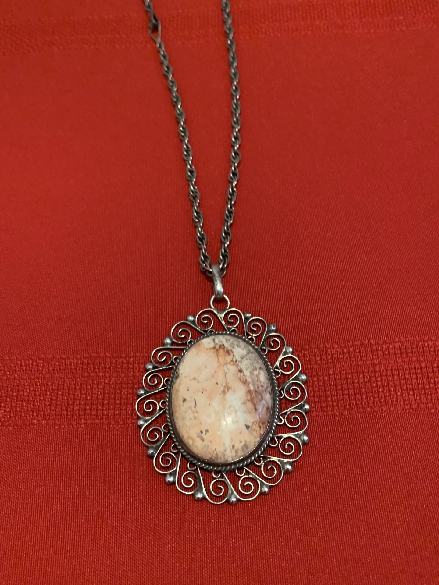 Mexico Artisan Stone Pendant & Necklace