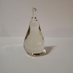 Vintage Pear Art Glasd Paperweight 
