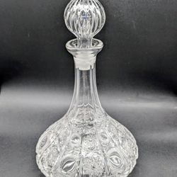 VTG  Glass "Captain's" Decanter Gorgeous!