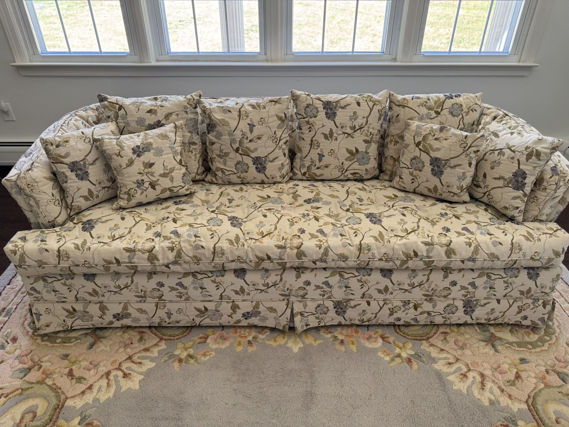 White Floral Sofa