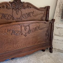 Antique Beautiful Headboard And Footboard