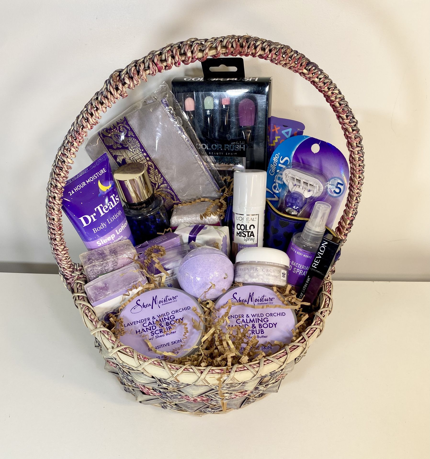 Purple Lavender Spa Soap Beauty Bath Products Gift Basket Purple Women Teenage Girl