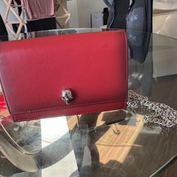 Alexander McQueen Red Skull Handbag