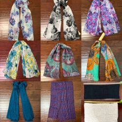 Bundle Of 10 Scarves 