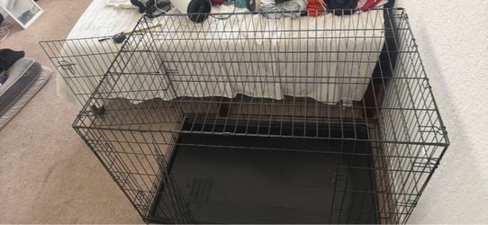 Crate 48 inch with double door and leak proof tray.