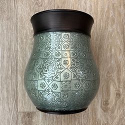Flower Decorative Heavy Vase Acrylic Brown Metallic