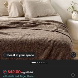 Full/Queen Boucle Blanket Warm - Casaluna™