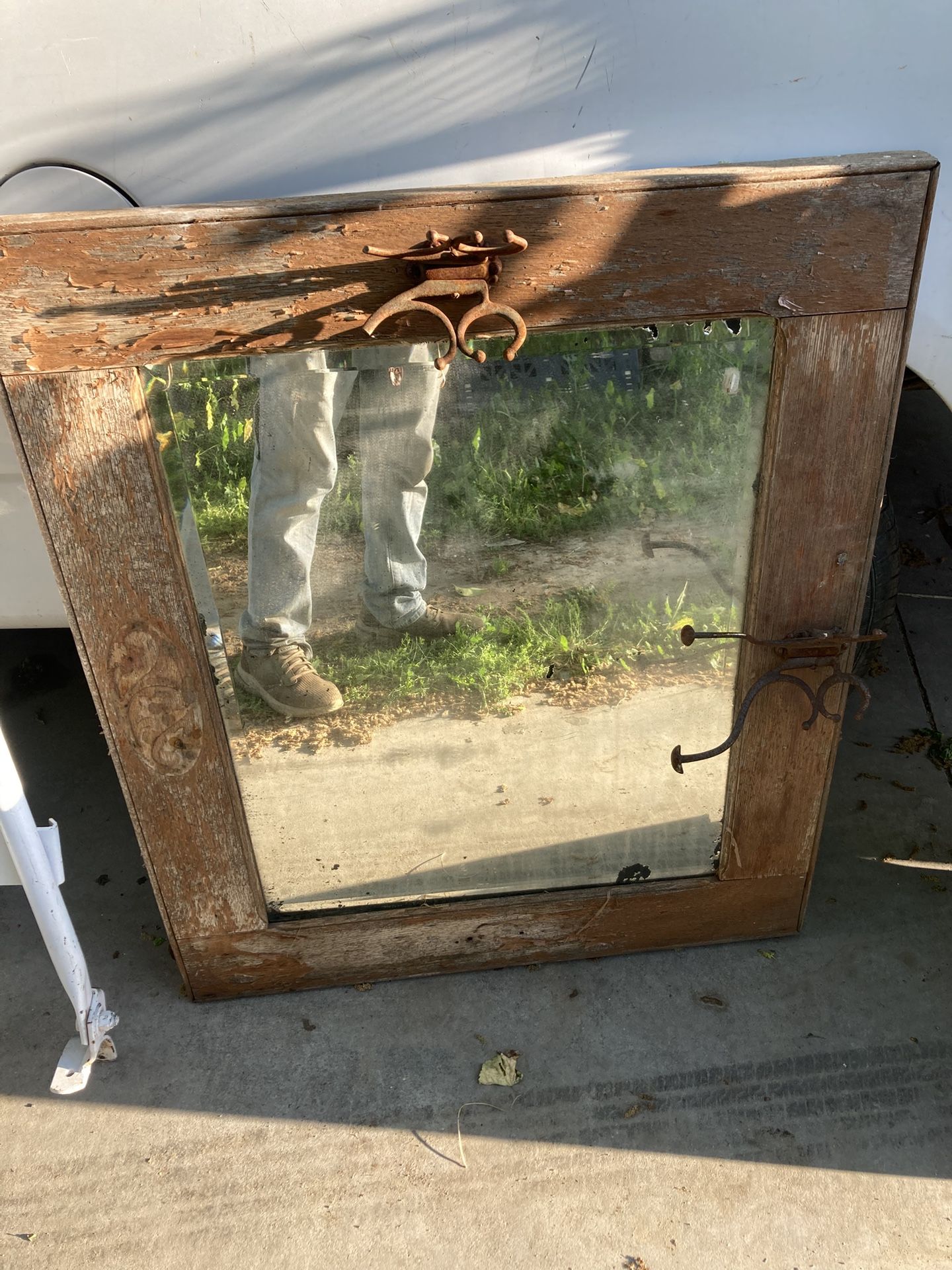 Cool Old Western Mirror Antique