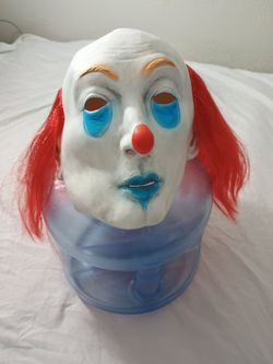 RED HAIRED CLOWN MASK FITS SMALL - MEDIUM SIZE HEAD
