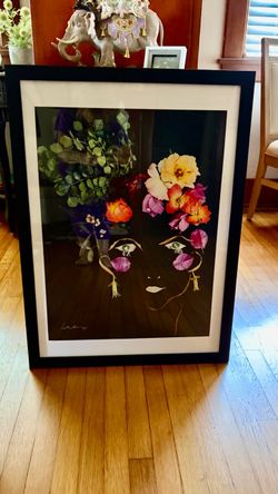 Elevate your space with this stunning, vibrant oversized print from Justina Blakeney's iconic "Face the Foliage" botanical portrait series. Known for 