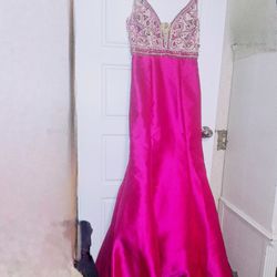 Jovani Fuchsia Dress