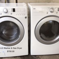 LG Washer & Gas Dryer 
