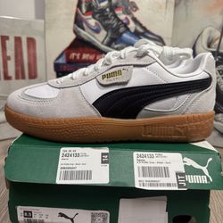 Puma Palermo Moda Lace Up  Womens 8.5 White Sneakers Casual Shoes