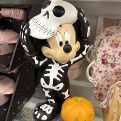 Disney Halloween Mickey Mouse Skeleton Statue