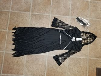 Skeleton girl costume with choker new