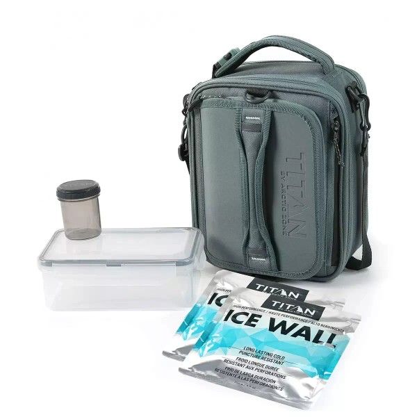 TITAN Expandable Crush Resistant Lunch Pack with Ice Walls Available in Green
