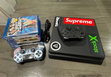 PS4 Slim Console AND Xbox 360 with Controller and Games