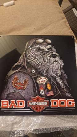Harley Davidson Tin Sign Embossed