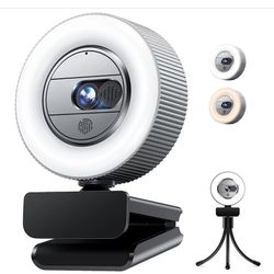 New 1080P FHD Webcam with Sony Sensor and Built-in Ring Light