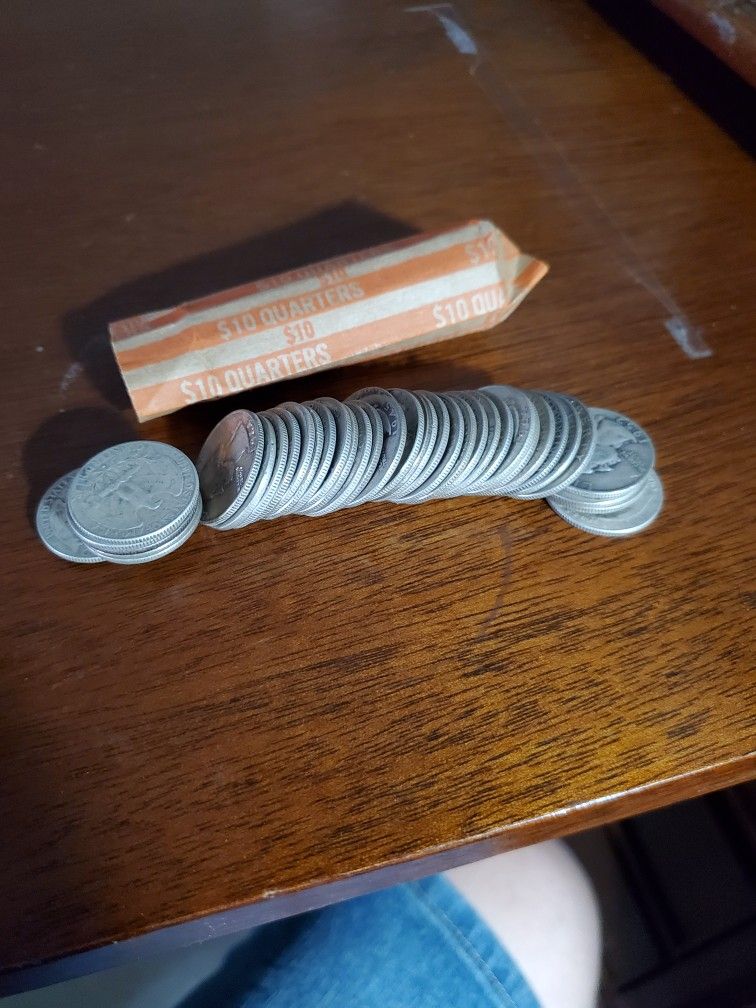 $10 Roll 90% Silver Quarters