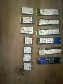 NVMe SSD M.2 drives all wiped and verified