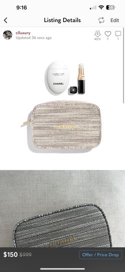 NEW Hydration On Hand Chanel Holiday Beauty Makeup Gift Set bag purse