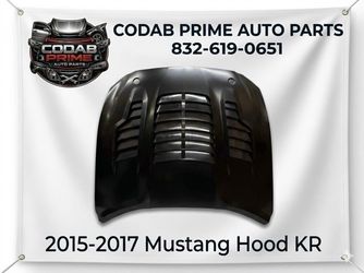 2015-2017 Painted (Grey) Ford Mustang King of the Road (KR) Hood – Aftermarket Replacement