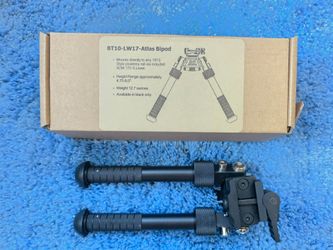 Atlas B&T Accu-Shot BT10-LW17 Gen 1 CAL Bipod ADM-170-S QD Picatinny Black