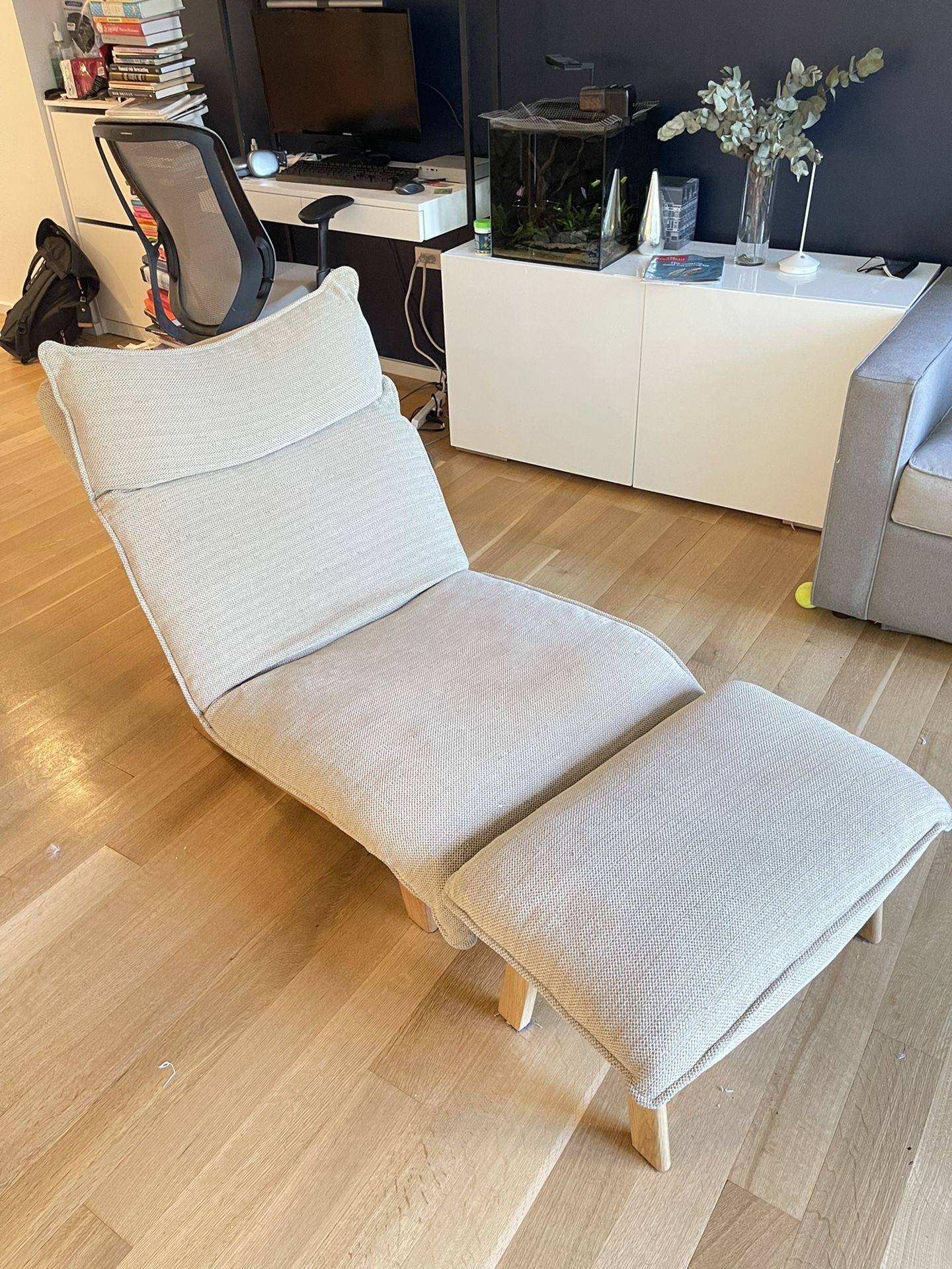 Muji Recliner Sofa with Ottoman Detachable Cover