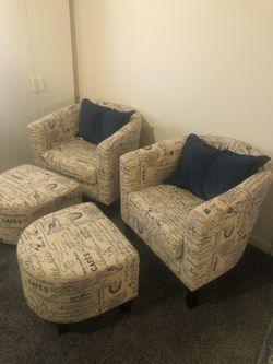 Set of 2 tub chairs