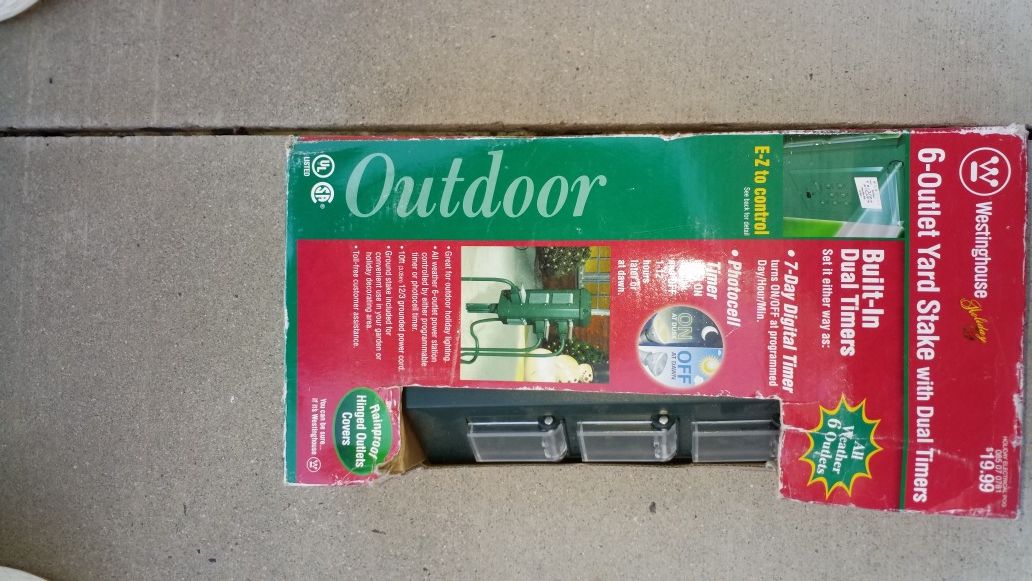 6 outlet yard timer