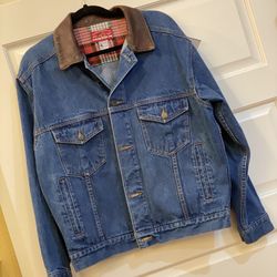 Jean Jacket With Leather Collar Marlboro Country Store Brand