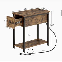 New! End Table With Charging Station 