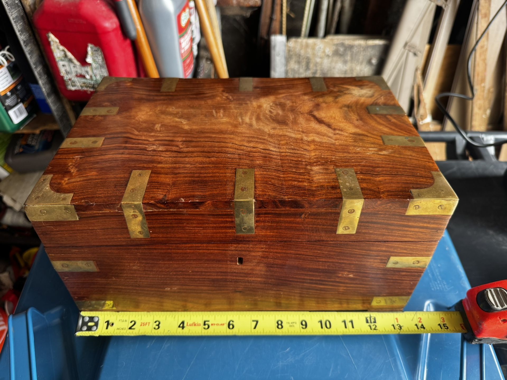 SOLID locking wooden box WITH keys