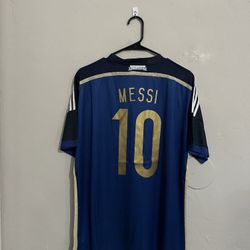Argentina 2014 Away Messi Jersey (Medium Large XL)